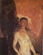 The Self-Portrait of hell Edvard Munch